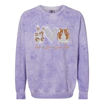 Peace Love Guinea Pigs Gift For Guinea Pigs Lover Gift Colorblast Crewneck Sweatshirt