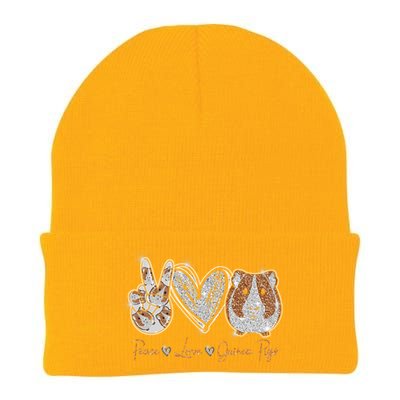 Peace Love Guinea Pigs Gift For Guinea Pigs Lover Gift Knit Cap Winter Beanie