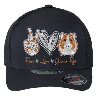 Peace Love Guinea Pigs Gift For Guinea Pigs Lover Gift Flexfit Unipanel Trucker Cap