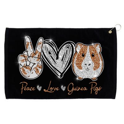 Peace Love Guinea Pigs Gift For Guinea Pigs Lover Gift Grommeted Golf Towel