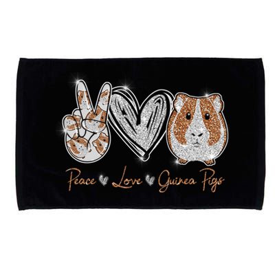 Peace Love Guinea Pigs Gift For Guinea Pigs Lover Gift Microfiber Hand Towel