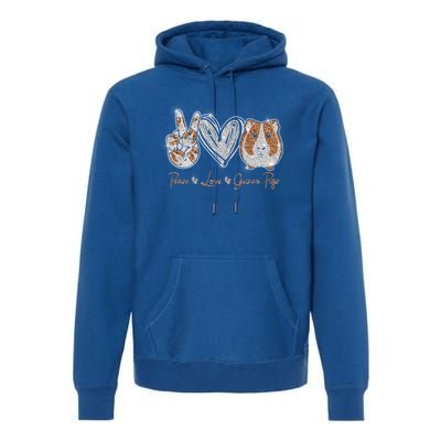 Peace Love Guinea Pigs Gift For Guinea Pigs Lover Gift Premium Hoodie