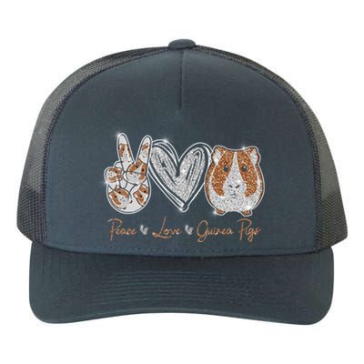 Peace Love Guinea Pigs Gift For Guinea Pigs Lover Gift Yupoong Adult 5-Panel Trucker Hat