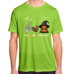 Peace Love Halloween Cute Peace Love Funny Halloween Great Gift Adult ChromaSoft Performance T-Shirt