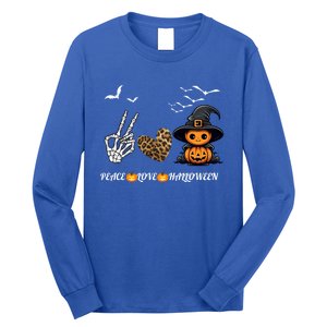 Peace Love Halloween Cute Peace Love Funny Halloween Great Gift Long Sleeve Shirt