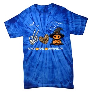 Peace Love Halloween Cute Peace Love Funny Halloween Great Gift Tie-Dye T-Shirt