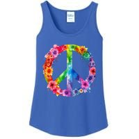 PEACE Love Hippie SIGN LOVE Flower World Peace Day Ladies Essential Tank