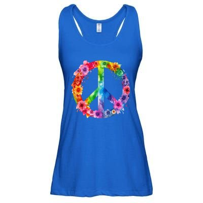 PEACE Love Hippie SIGN LOVE Flower World Peace Day Ladies Essential Flowy Tank