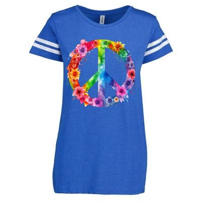 PEACE Love Hippie SIGN LOVE Flower World Peace Day Enza Ladies Jersey Football T-Shirt