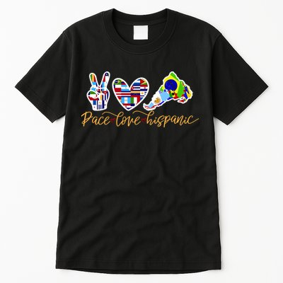 Peace Love Hispanic Heritage Month Tall T-Shirt