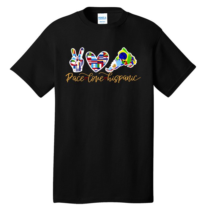 Peace Love Hispanic Heritage Month Tall T-Shirt