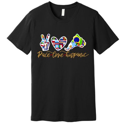 Peace Love Hispanic Heritage Month Premium T-Shirt