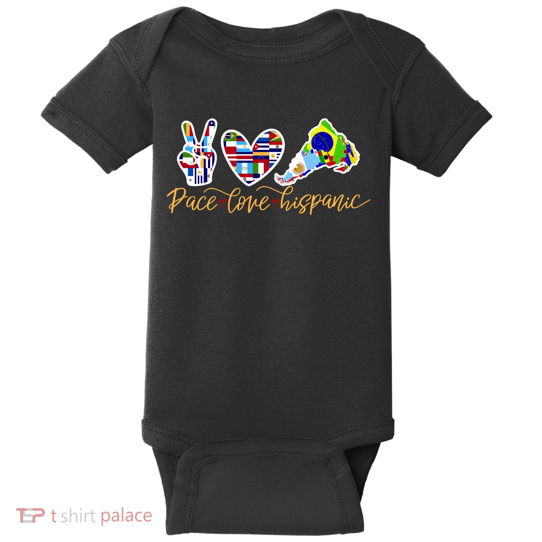 Peace Love Hispanic Heritage Month Baby Bodysuit
