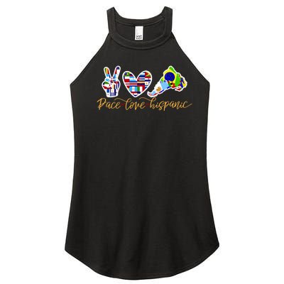 Peace Love Hispanic Heritage Month Women’s Perfect Tri Rocker Tank