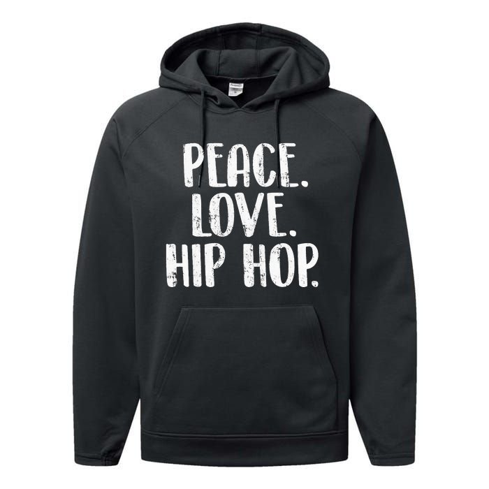 Peace Love Hip Hop HipHop Dancer Breakdance Breakdancing Performance Fleece Hoodie