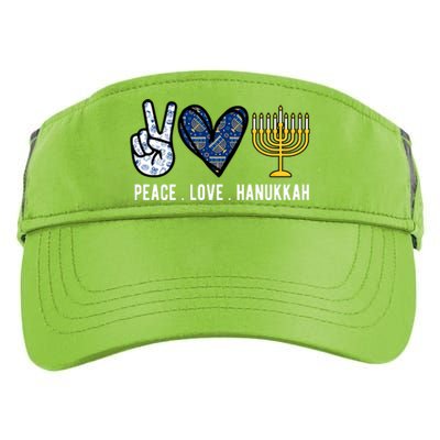 Peace Love Hanukkah Jewish Holiday Gift Adult Drive Performance Visor