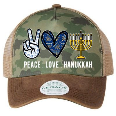 Peace Love Hanukkah Jewish Holiday Gift Legacy Tie Dye Trucker Hat