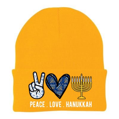 Peace Love Hanukkah Jewish Holiday Gift Knit Cap Winter Beanie