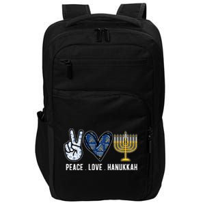 Peace Love Hanukkah Jewish Holiday Gift Impact Tech Backpack