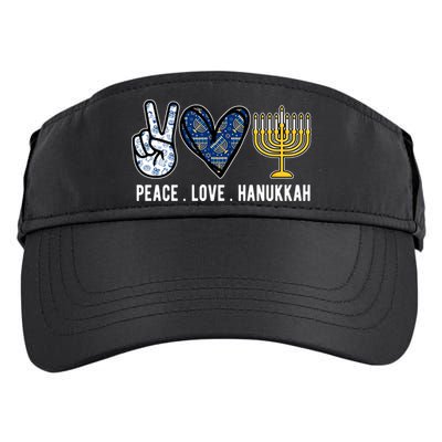 Peace Love Hanukkah Jewish Holiday Gift Adult Drive Performance Visor