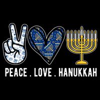 Peace Love Hanukkah Jewish Holiday Gift Bucket Hat