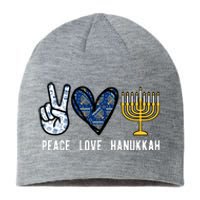 Peace Love Hanukkah Jewish Holiday Gift Sustainable Beanie