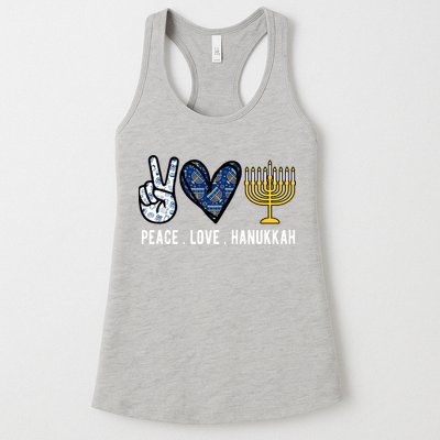 Peace Love Hanukkah Jewish Holiday Gift Womens Tank Top