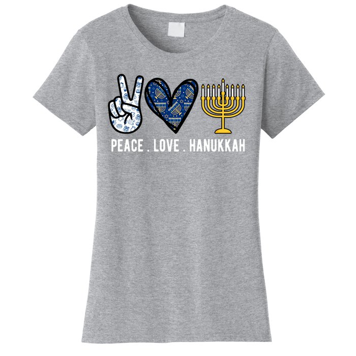 Peace Love Hanukkah Jewish Holiday Gift Women's T-Shirt