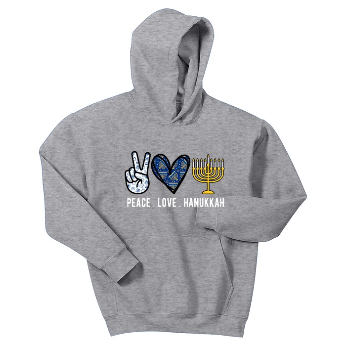 Peace Love Hanukkah Jewish Holiday Gift Kids Hoodie