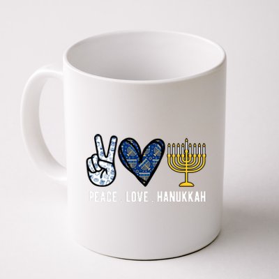 Peace Love Hanukkah Jewish Holiday Gift Coffee Mug