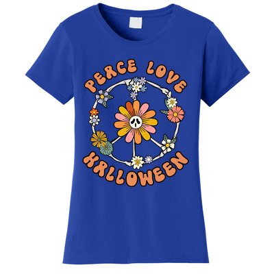 Peace Love Halloween Flowers Hippie Gift Women's T-Shirt