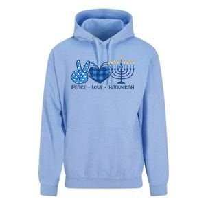 Peace Love Hanukkah Funny Happy Hanukkah Family Pjs Matching Unisex Surf Hoodie