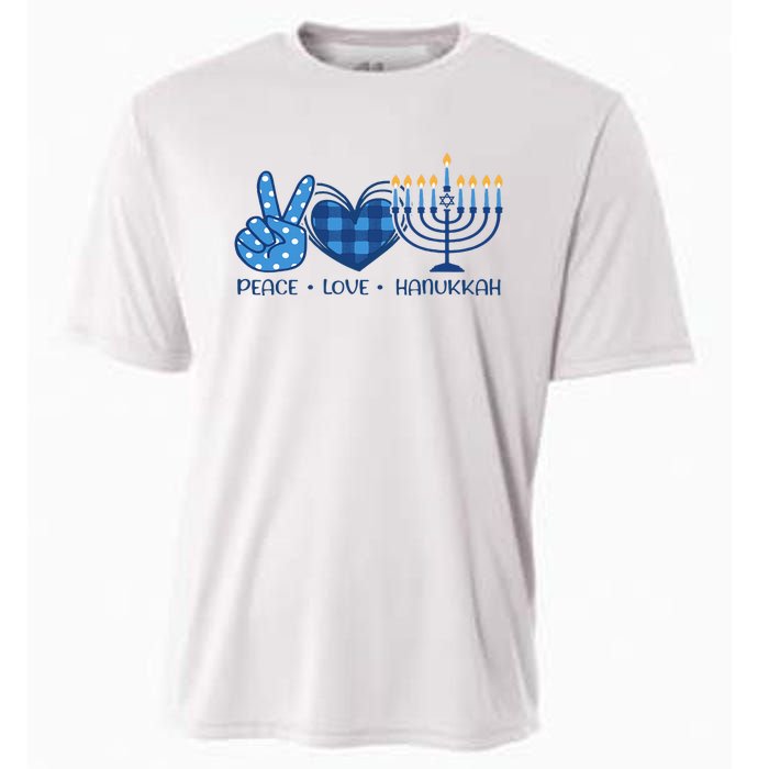 Peace Love Hanukkah Funny Happy Hanukkah Family Pjs Matching Cooling Performance Crew T-Shirt