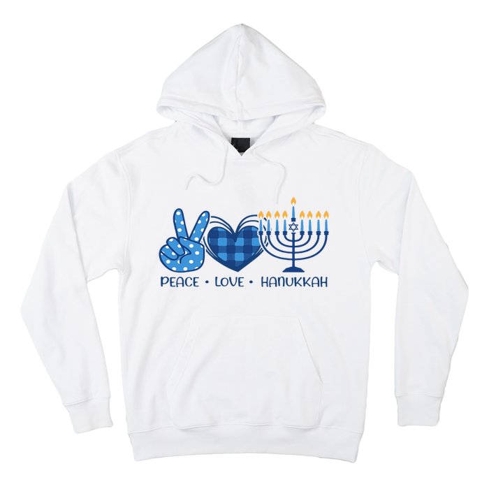 Peace Love Hanukkah Funny Happy Hanukkah Family Pjs Matching Hoodie