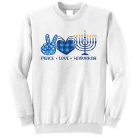 Peace Love Hanukkah Funny Happy Hanukkah Family Pjs Matching Sweatshirt