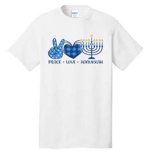 Peace Love Hanukkah Funny Happy Hanukkah Family Pjs Matching Tall T-Shirt