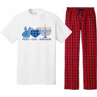 Peace Love Hanukkah Funny Happy Hanukkah Family Pjs Matching Pajama Set