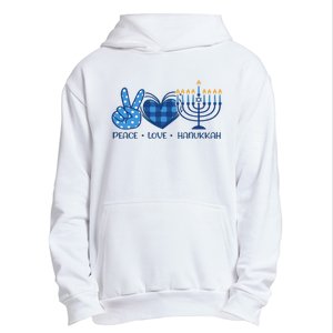 Peace Love Hanukkah Funny Happy Hanukkah Family Pjs Matching Urban Pullover Hoodie