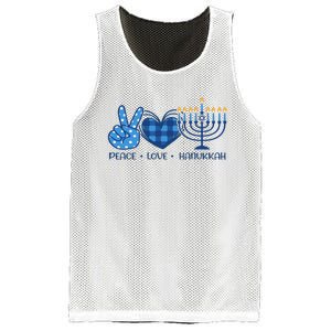 Peace Love Hanukkah Funny Happy Hanukkah Family Pjs Matching Mesh Reversible Basketball Jersey Tank