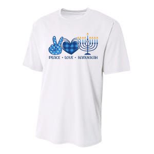 Peace Love Hanukkah Funny Happy Hanukkah Family Pjs Matching Performance Sprint T-Shirt