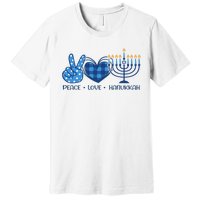 Peace Love Hanukkah Funny Happy Hanukkah Family Pjs Matching Premium T-Shirt