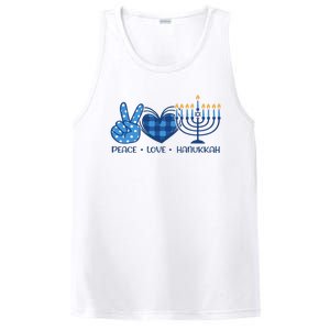 Peace Love Hanukkah Funny Happy Hanukkah Family Pjs Matching PosiCharge Competitor Tank