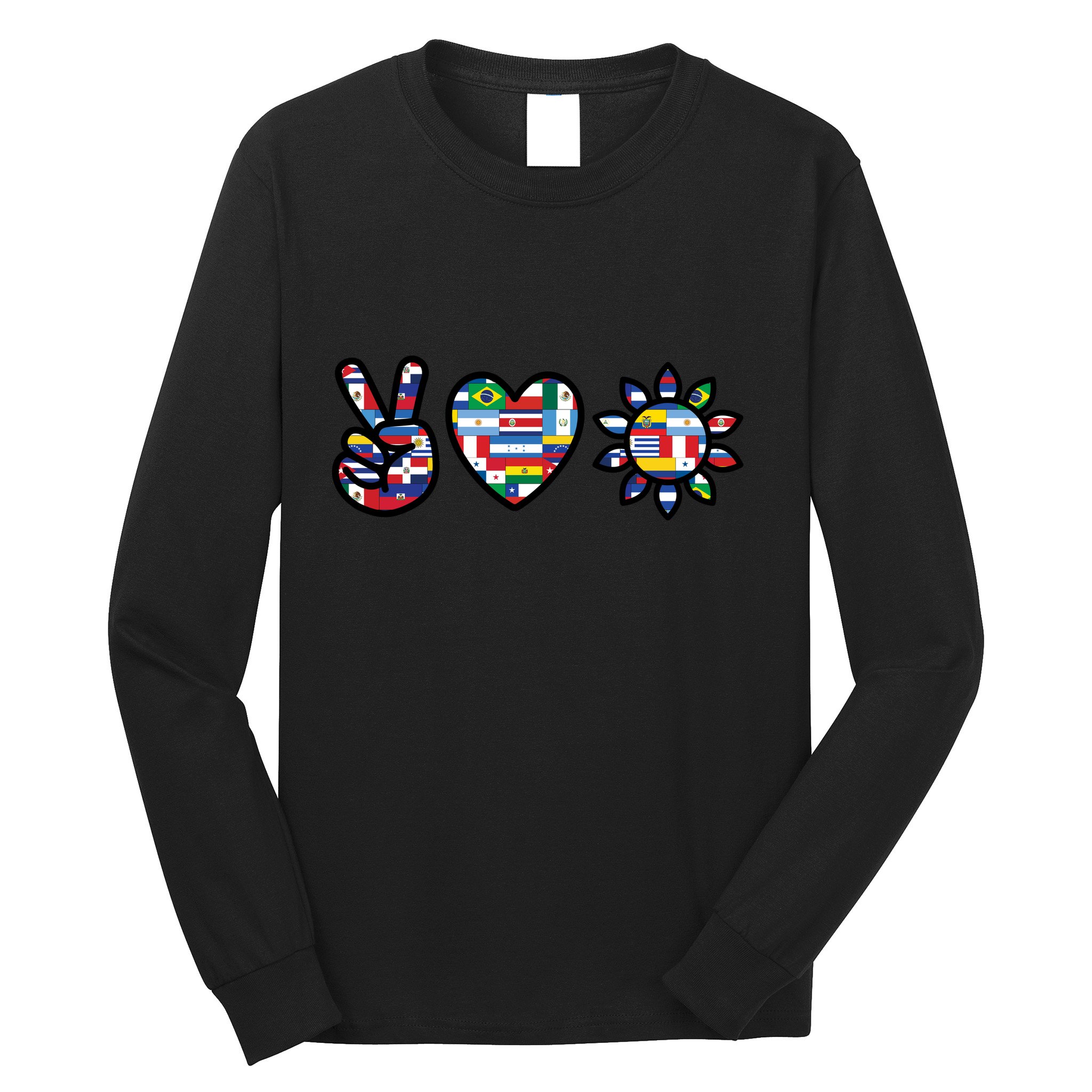 Peace Love Hispanic Heritage Month Long Sleeve Shirt