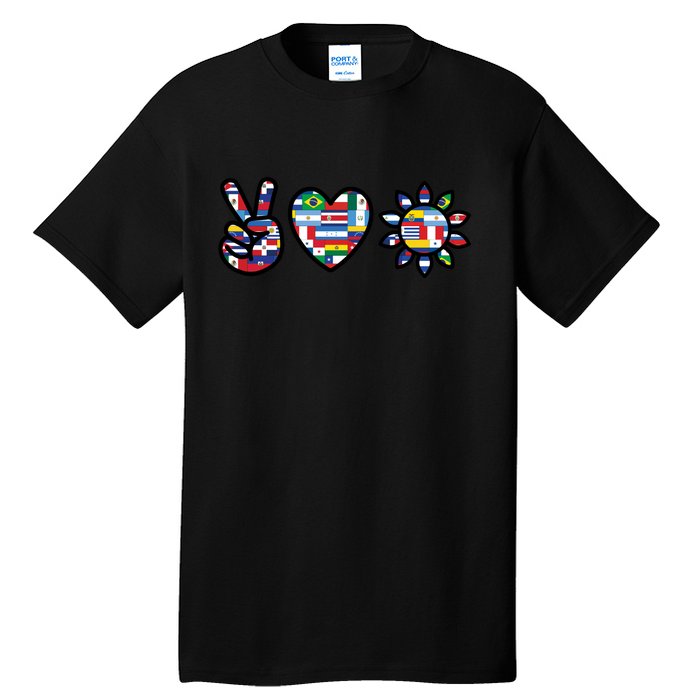 Peace Love Hispanic Heritage Month Tall T-Shirt