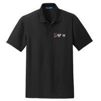 Peace Love Hispanic Heritage Month Dry Zone Grid Polo