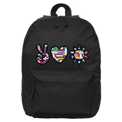 Peace Love Hispanic Heritage Month 16 in Basic Backpack