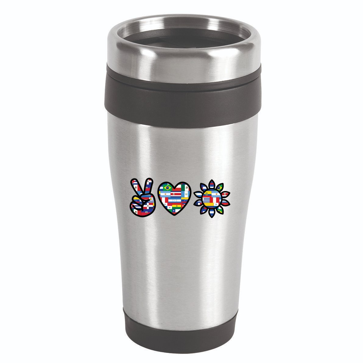 Peace Love Hispanic Heritage Month 16oz Travel Tumbler