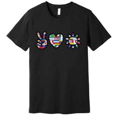 Peace Love Hispanic Heritage Month Premium T-Shirt