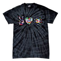 Peace Love Hispanic Heritage Month Tie-Dye T-Shirt