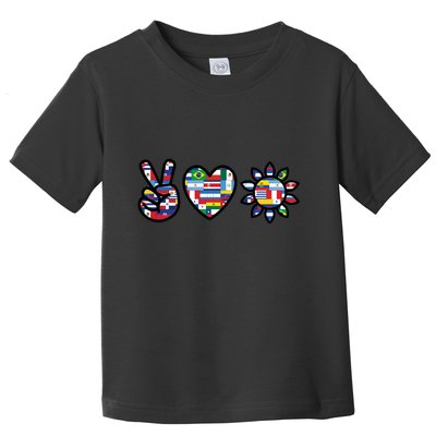 Peace Love Hispanic Heritage Month Toddler T-Shirt